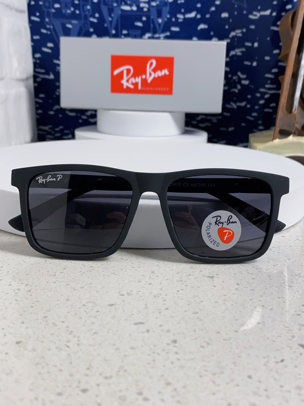 Ray-Ban RB69030 Square Silver Lens Sunglasses for Men - 433169 - detail image 9