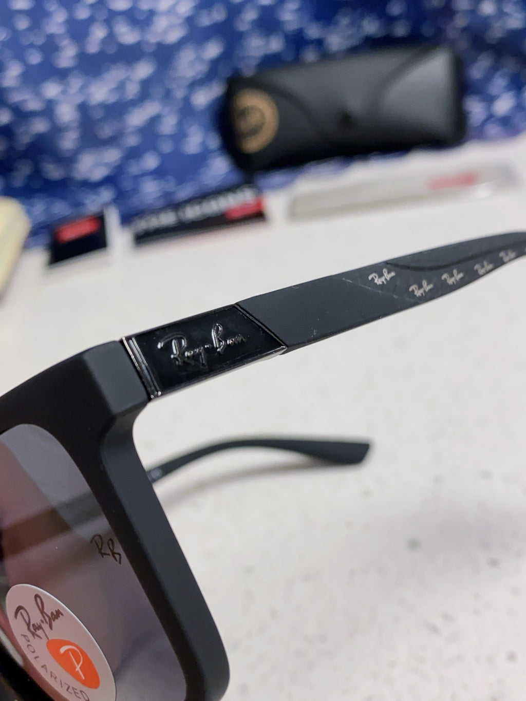 Ray-Ban RB69030 Square Silver Lens Sunglasses for Men - 433169 - detail image 7