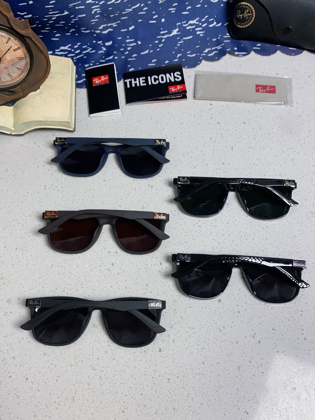 Ray-Ban RB69009 Polarized Rectangular Silver Lens Sunglasses for Men - 433064 - detail image 11