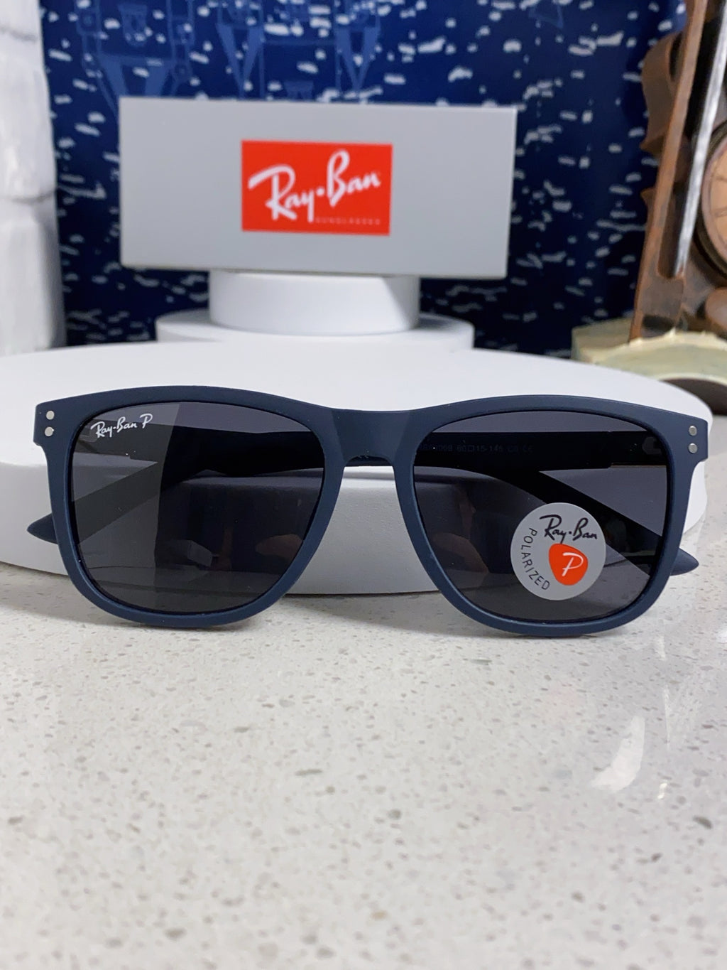Ray-Ban RB69009 Polarized Rectangular Silver Lens Sunglasses for Men - 433061 - detail image 8