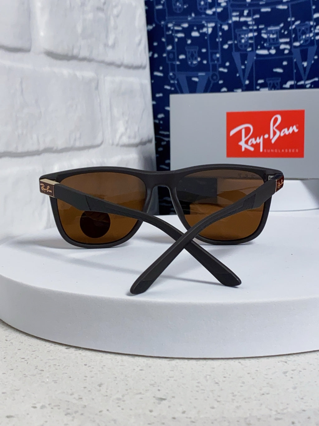 Ray-Ban RB69009 Polarized Rectangular Brown Lens Sunglasses for Men & Women - detail image 3