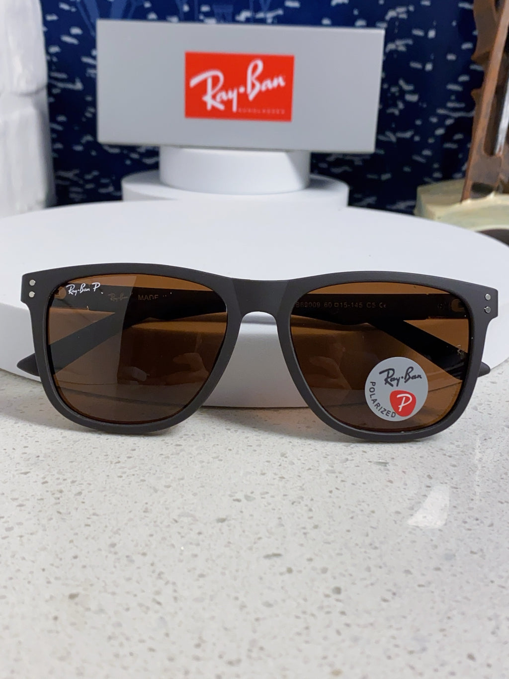 Ray-Ban RB69009 Polarized Rectangular Brown Lens Sunglasses for Men & - 433062 - detail image 9