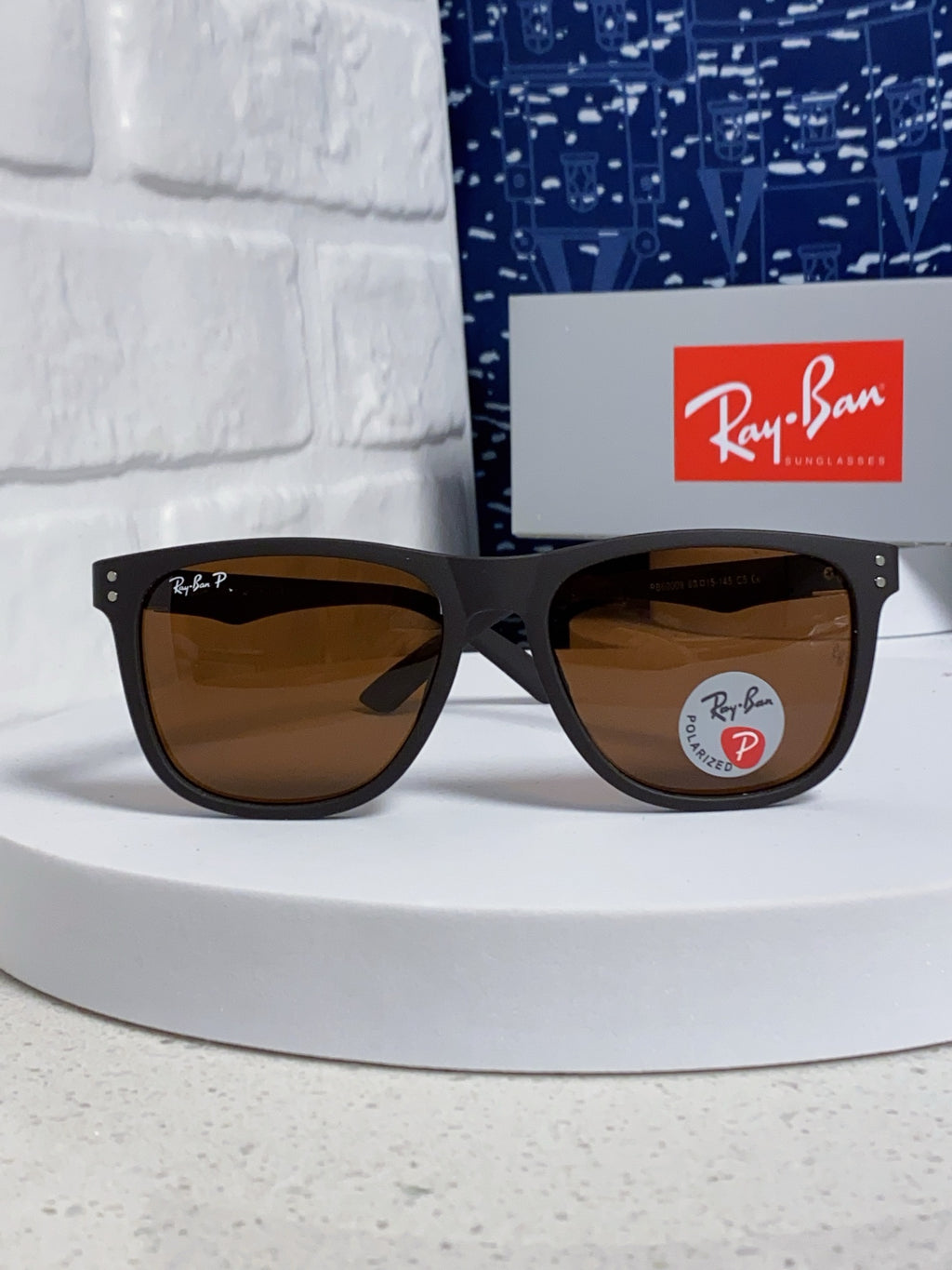 Ray-Ban RB69009 Polarized Rectangular Brown Lens Sunglasses for Men & Women - detail image 2