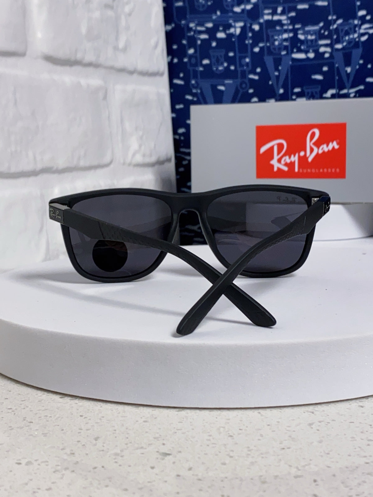 Ray-Ban RB69009 Polarized Rectangular Silver Lens Sunglasses for Men - 433063 - detail image 3