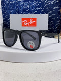 Ray-Ban RB69009 Polarized Rectangular Silver Lens Sunglasses for Men - 433063