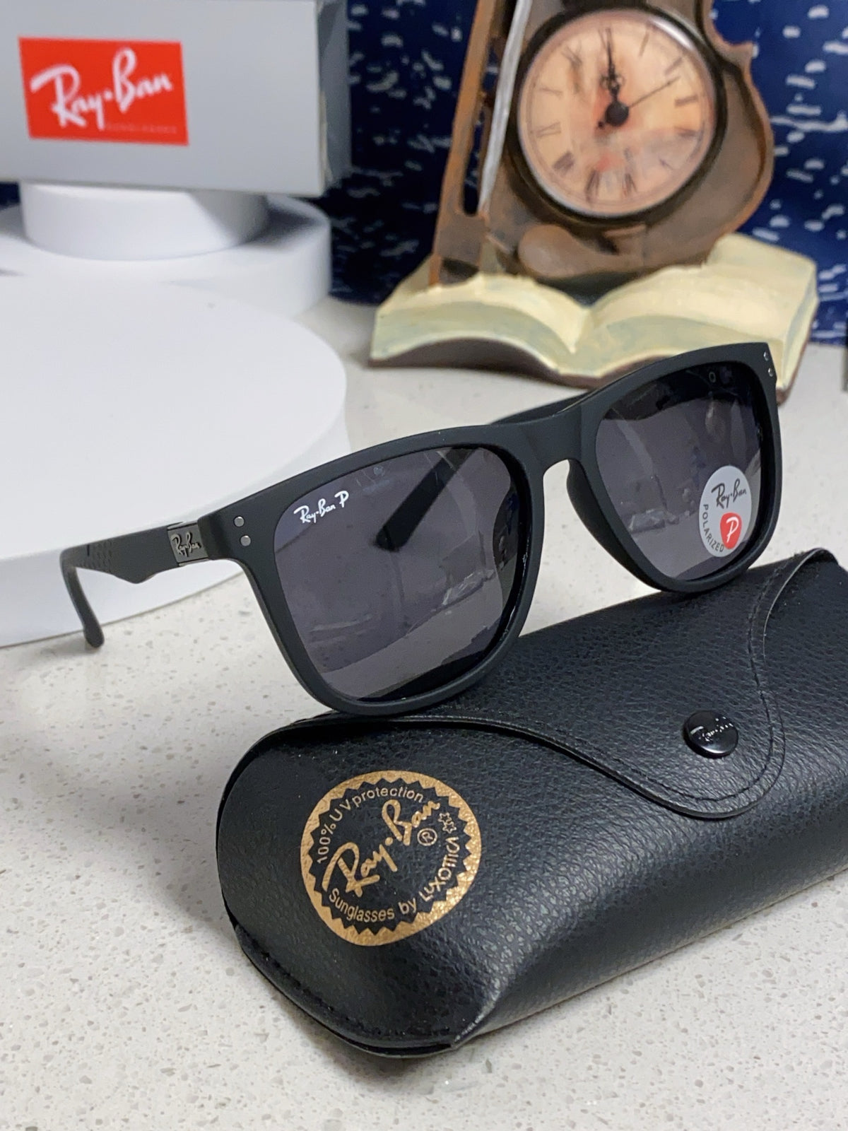 Ray-Ban RB69009 Polarized Rectangular Silver Lens Sunglasses for Men - 433063 - detail image 10