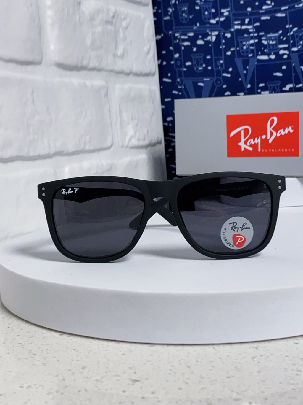Ray-Ban RB69009 Polarized Rectangular Silver Lens Sunglasses for Men - 433063 - detail image 2