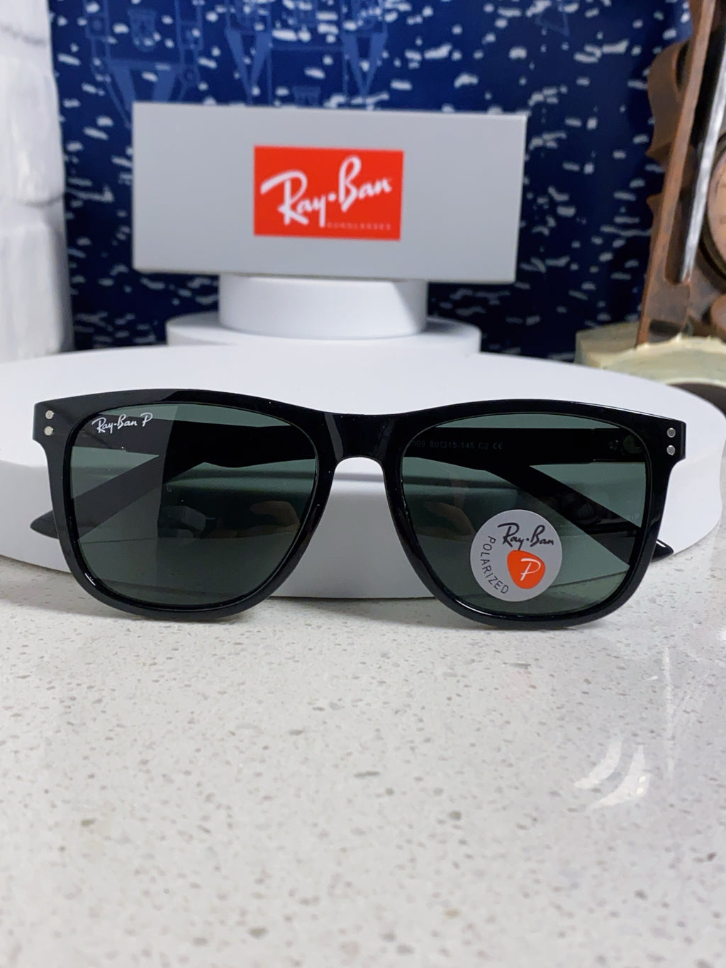 Ray-Ban RB69009 Polarized Rectangular Silver Lens Sunglasses for Men - 488314 - detail image 9