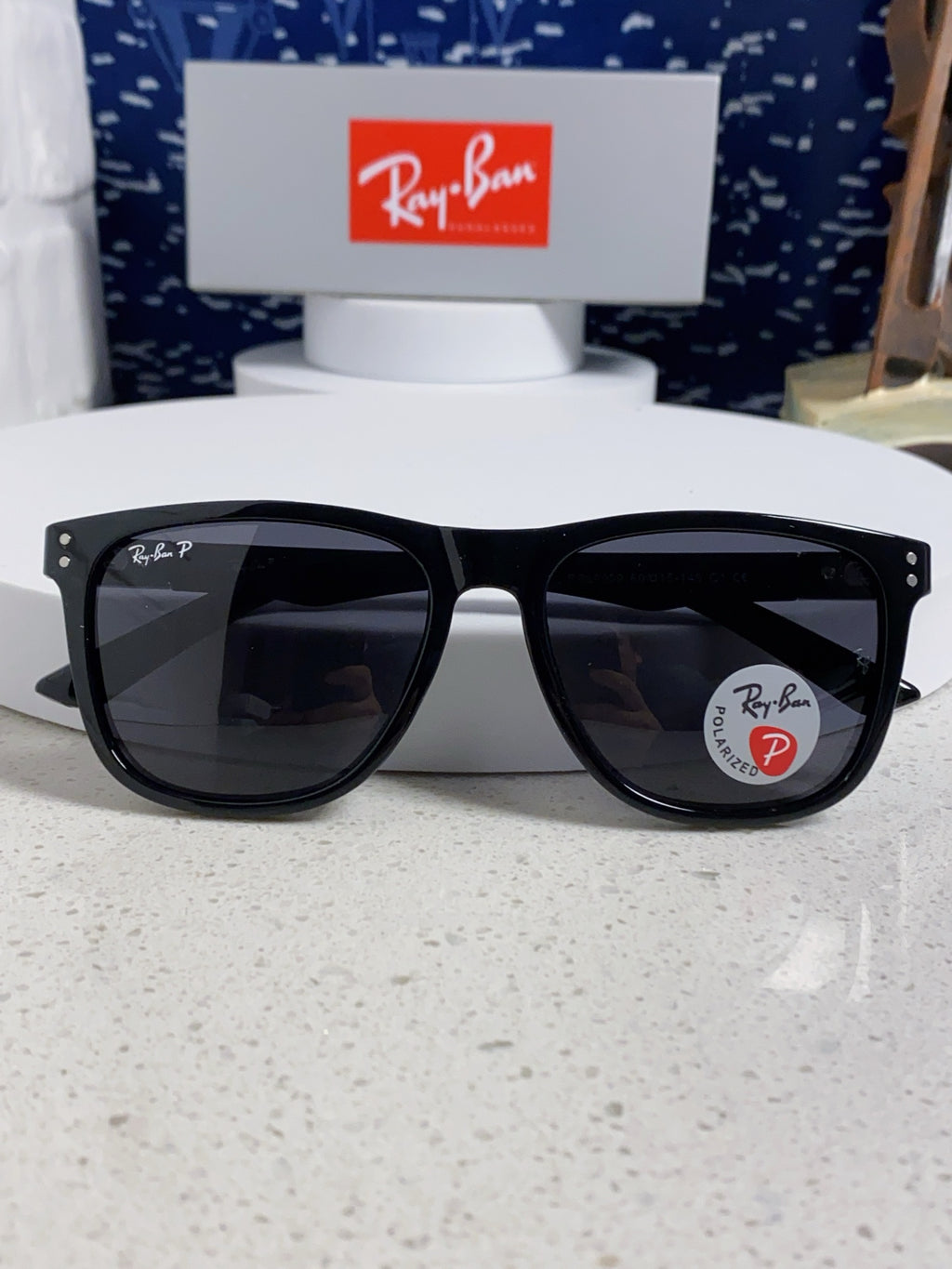 Ray-Ban RB69009 Polarized Rectangular Silver Lens Sunglasses for Men - 433065 - detail image 9