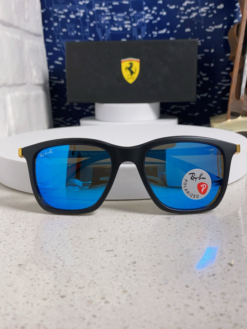 Ray-Ban Square Blue Lens Sunglasses for Men & Women - 433066 - detail image 9