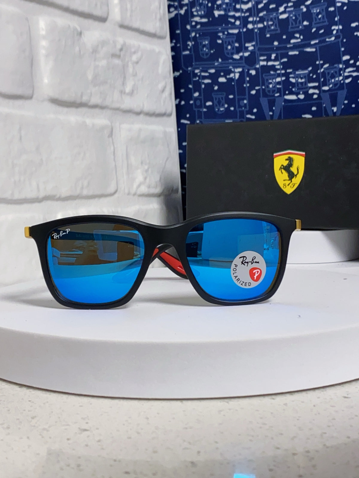 Ray-Ban Square Blue Lens Sunglasses for Men & Women - 998553 - detail image 2