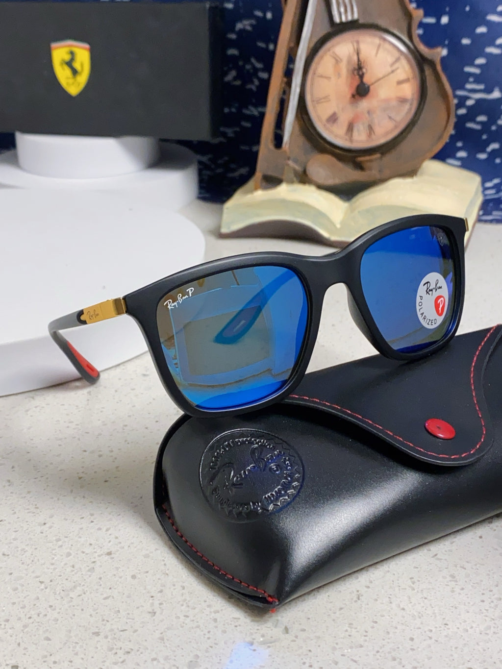 Ray-Ban Square Blue Lens Sunglasses for Men & Women - 433066 - detail image 10