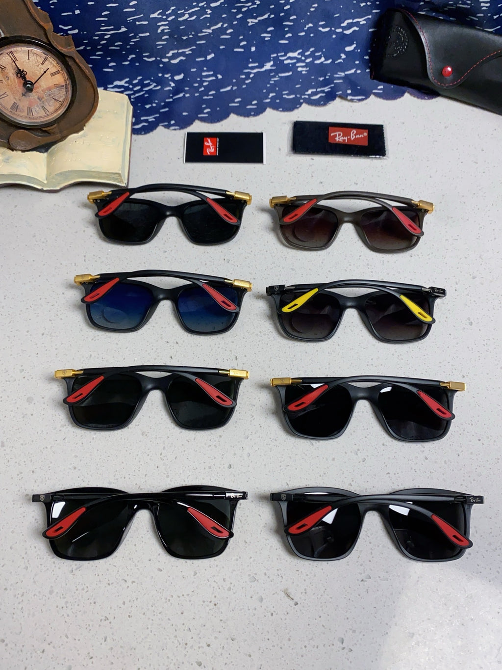Ray-Ban Square Blue Lens Sunglasses for Men & Women - detail image 11