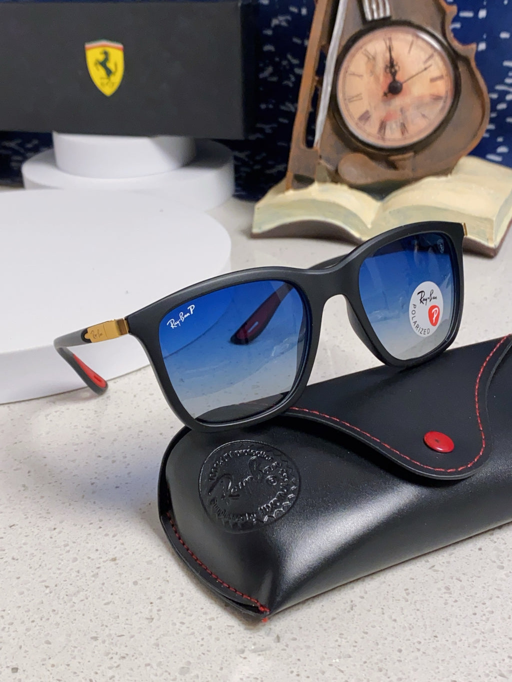 Ray-Ban Square Blue Lens Sunglasses for Men & Women - 998554 - detail image 10