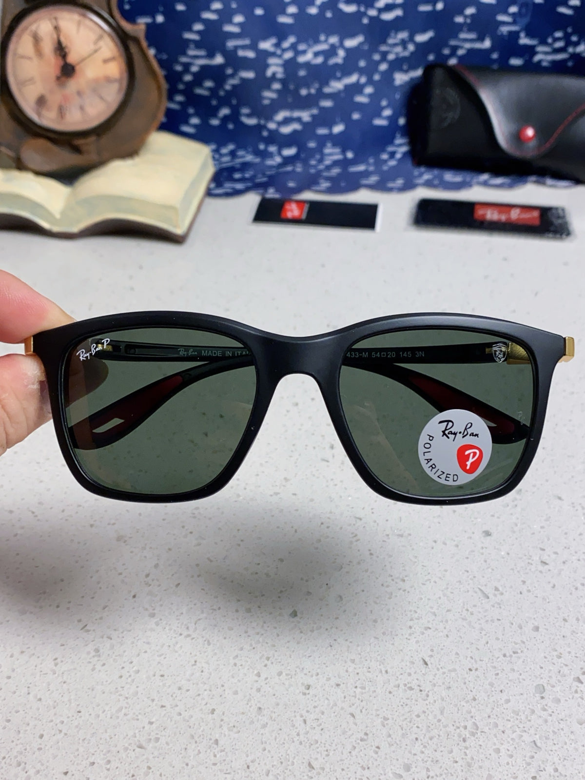 Ray-Ban Square Silver Lens Sunglasses for Men & Women - 998555 - detail image 4