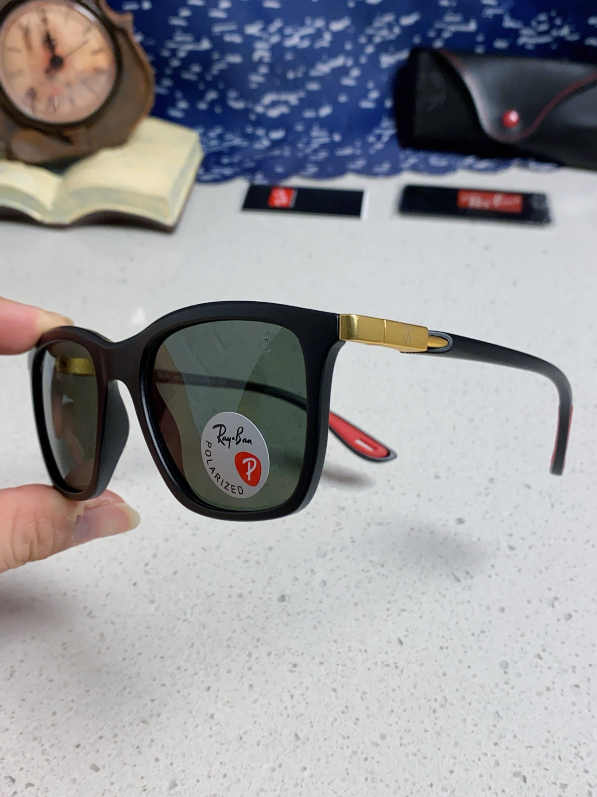 Ray-Ban Square Silver Lens Sunglasses for Men & Women - 433068 - detail image 6