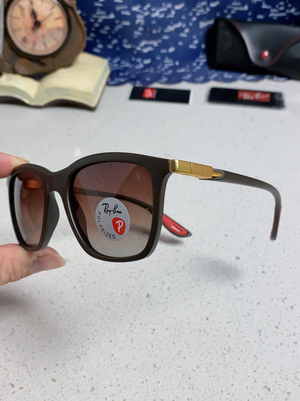 Ray-Ban Square Silver Lens Sunglasses for Men & Women - 488320 - detail image 6