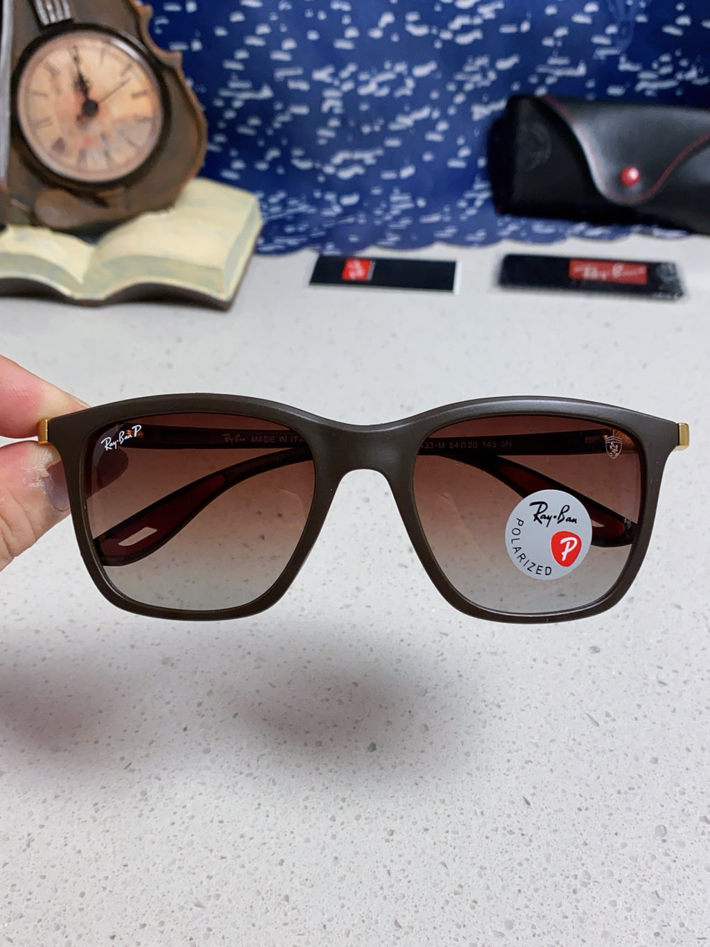 Ray-Ban Square Silver Lens Sunglasses for Men & Women - 433070 - detail image 4