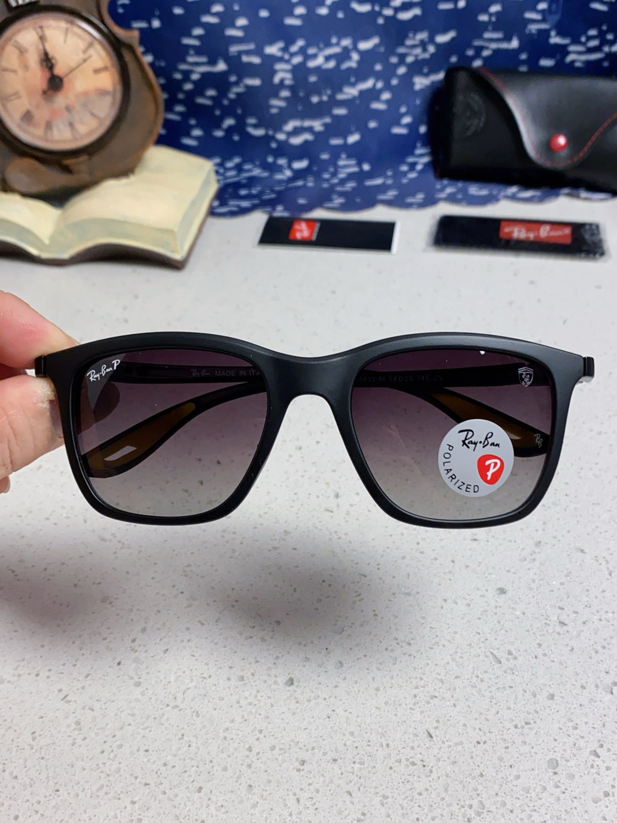 Ray-Ban Square Silver Lens Sunglasses for Men & Women - 488321 - detail image 4