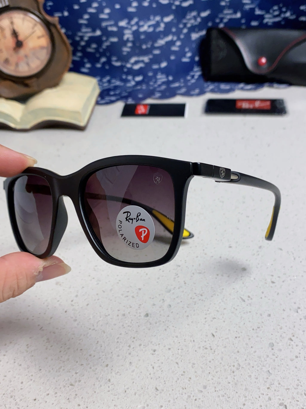 Ray-Ban Square Silver Lens Sunglasses for Men & Women - 488321 - detail image 6