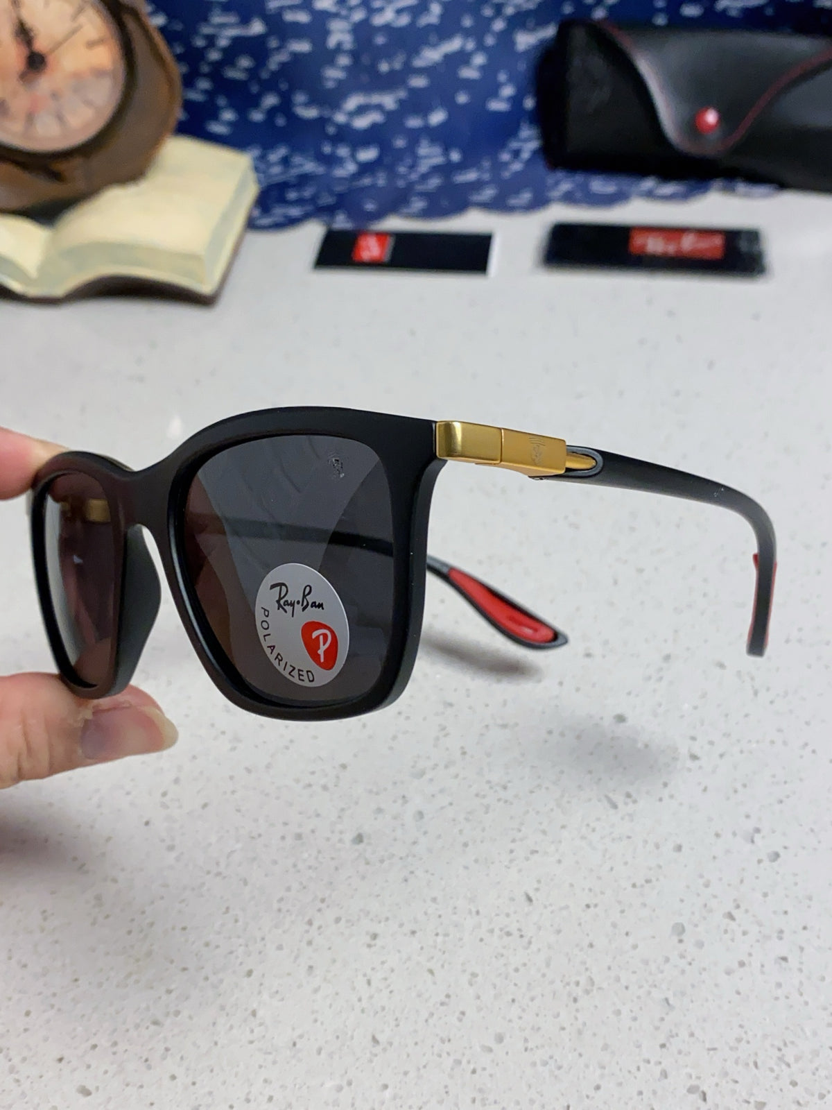 Ray-Ban Square Silver Lens Sunglasses for Men & Women - 488322 - detail image 6
