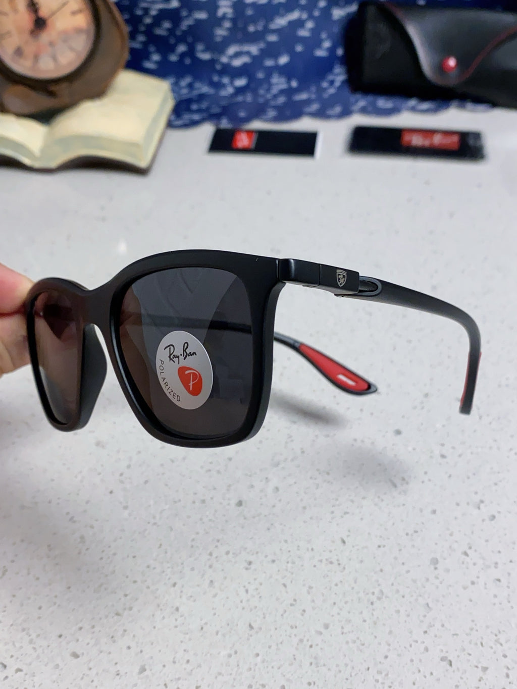 Ray-Ban Square Silver Lens Sunglasses for Men & Women - detail image 6