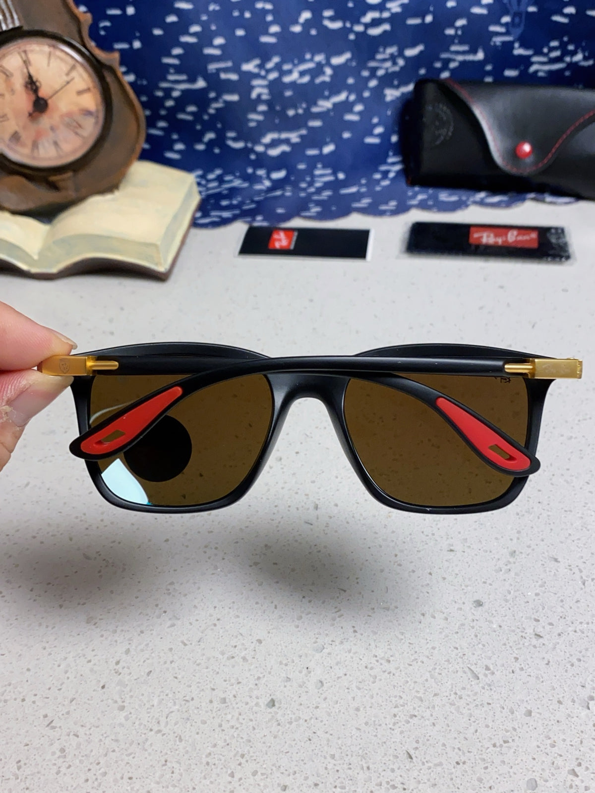 Ray-Ban Square Blue Lens Sunglasses for Men & Women - 998553 - detail image 5