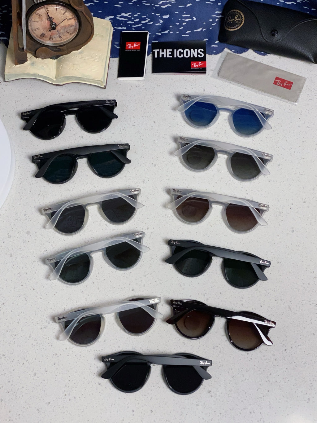 Ray-Ban RB4380 Round Orange Lens Sunglasses for Women - detail image 11