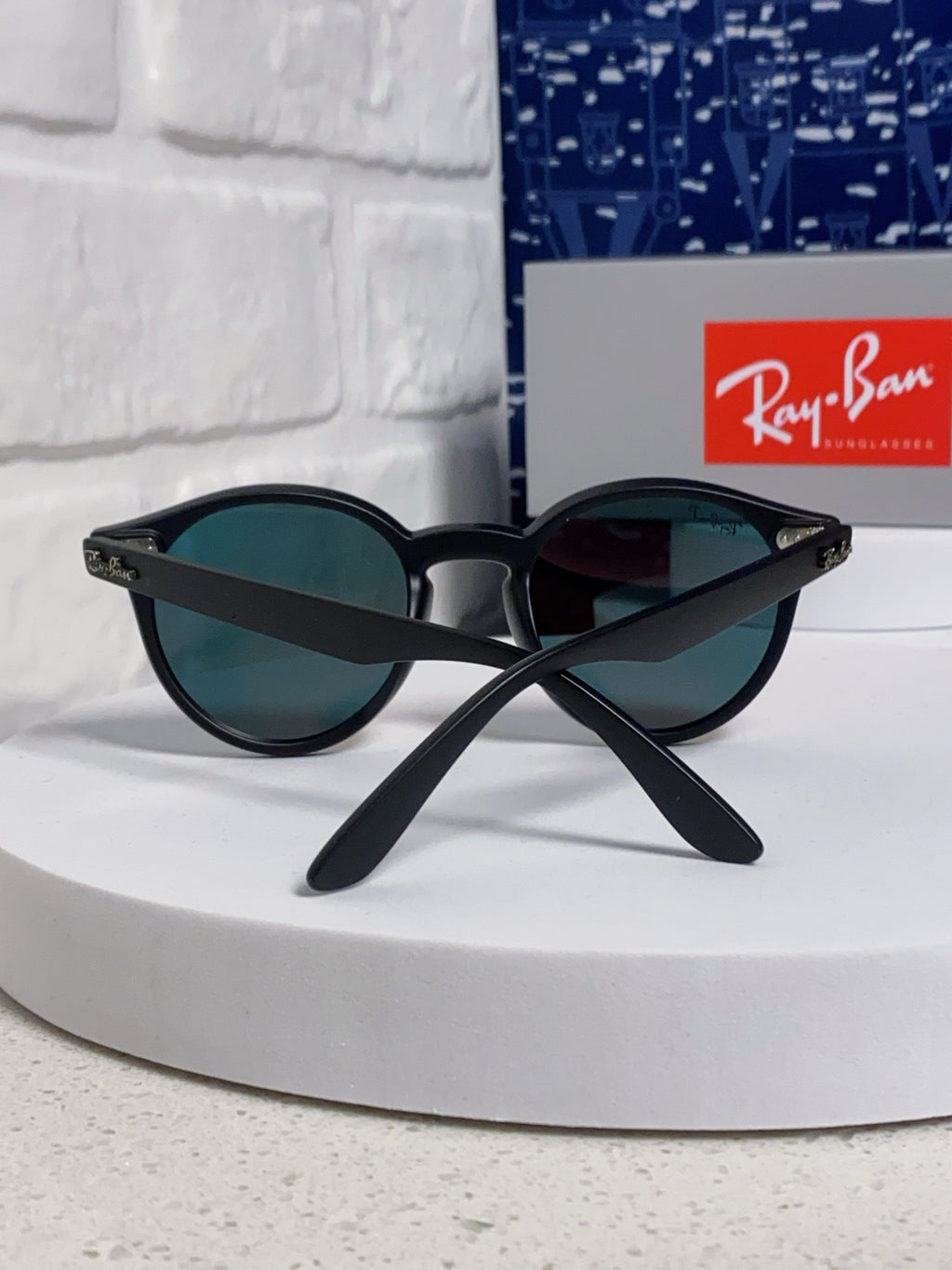 Ray-Ban RB4380 Round Orange Lens Sunglasses for Women - detail image 3