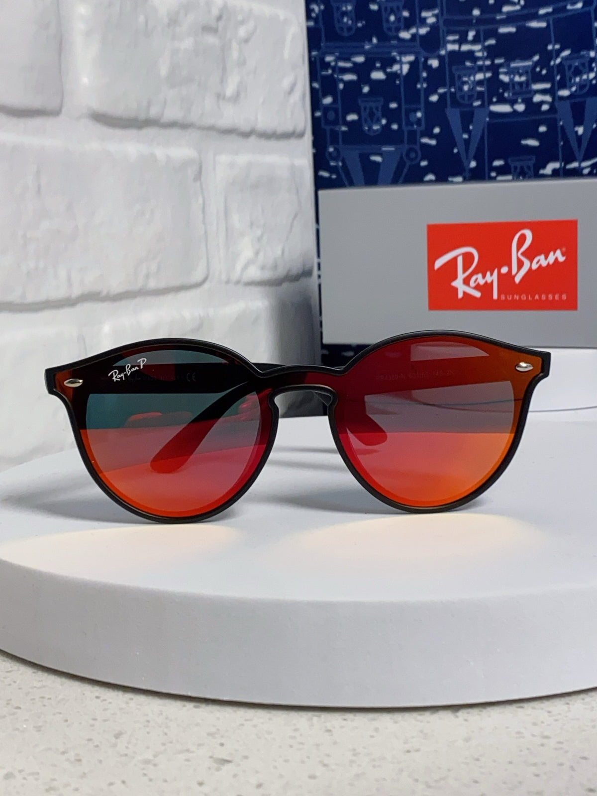 Ray-Ban RB4380 Round Orange Lens Sunglasses for Women - detail image 2
