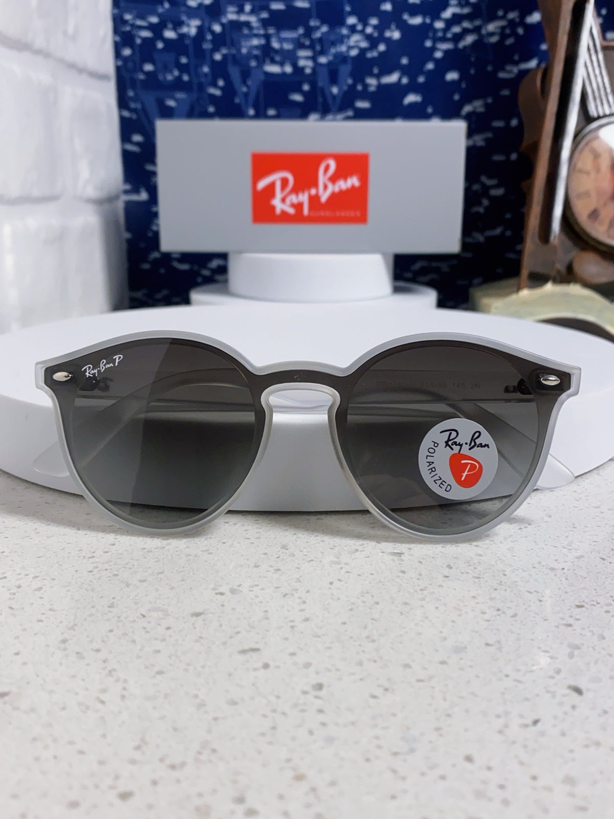 Ray-Ban RB4380 Round Silver Lens Sunglasses for Women - detail image 8