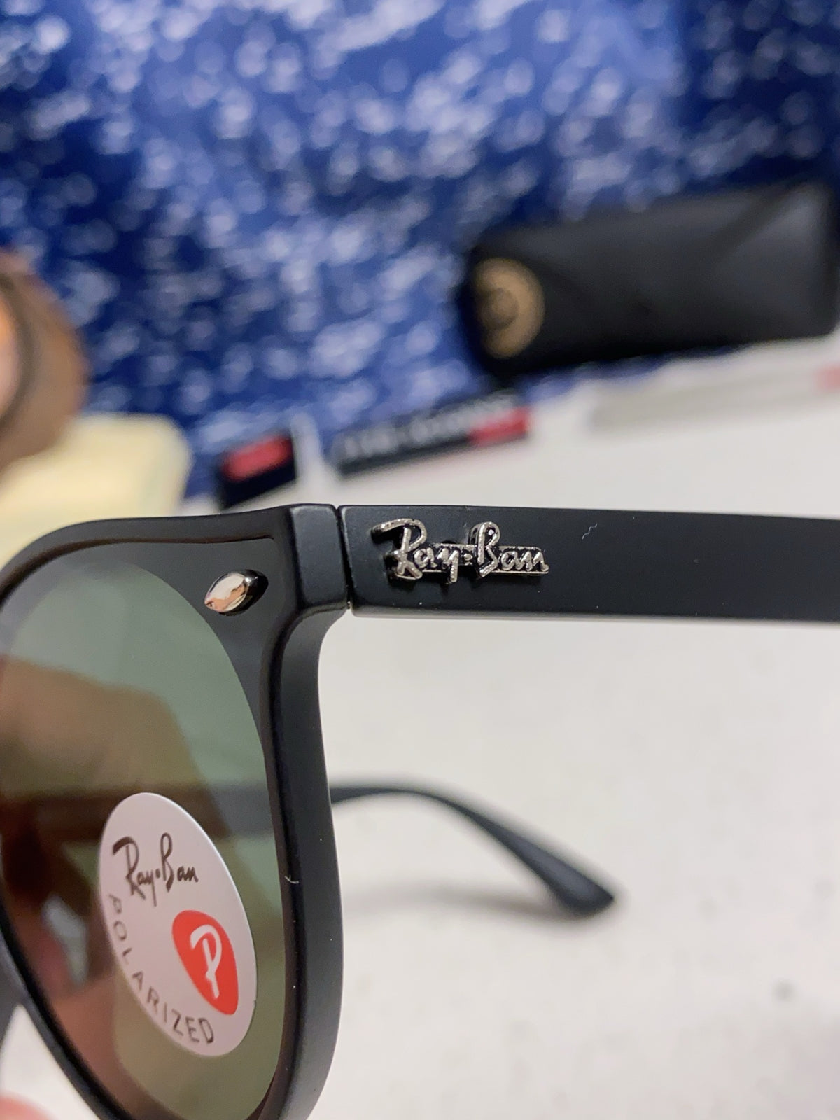 Ray-Ban RB4380 Round Black Lens Sunglasses for Women - detail image 7