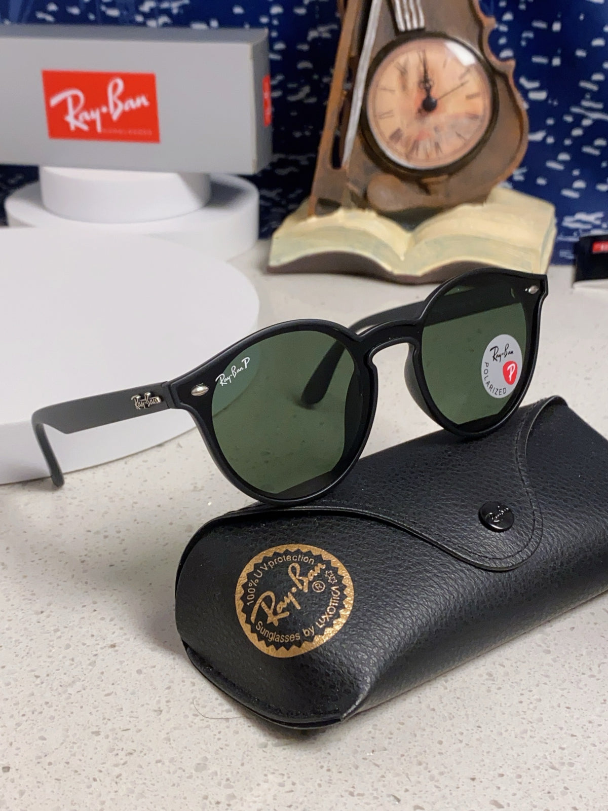 Ray-Ban RB4380 Round Black Lens Sunglasses for Women - detail image 10