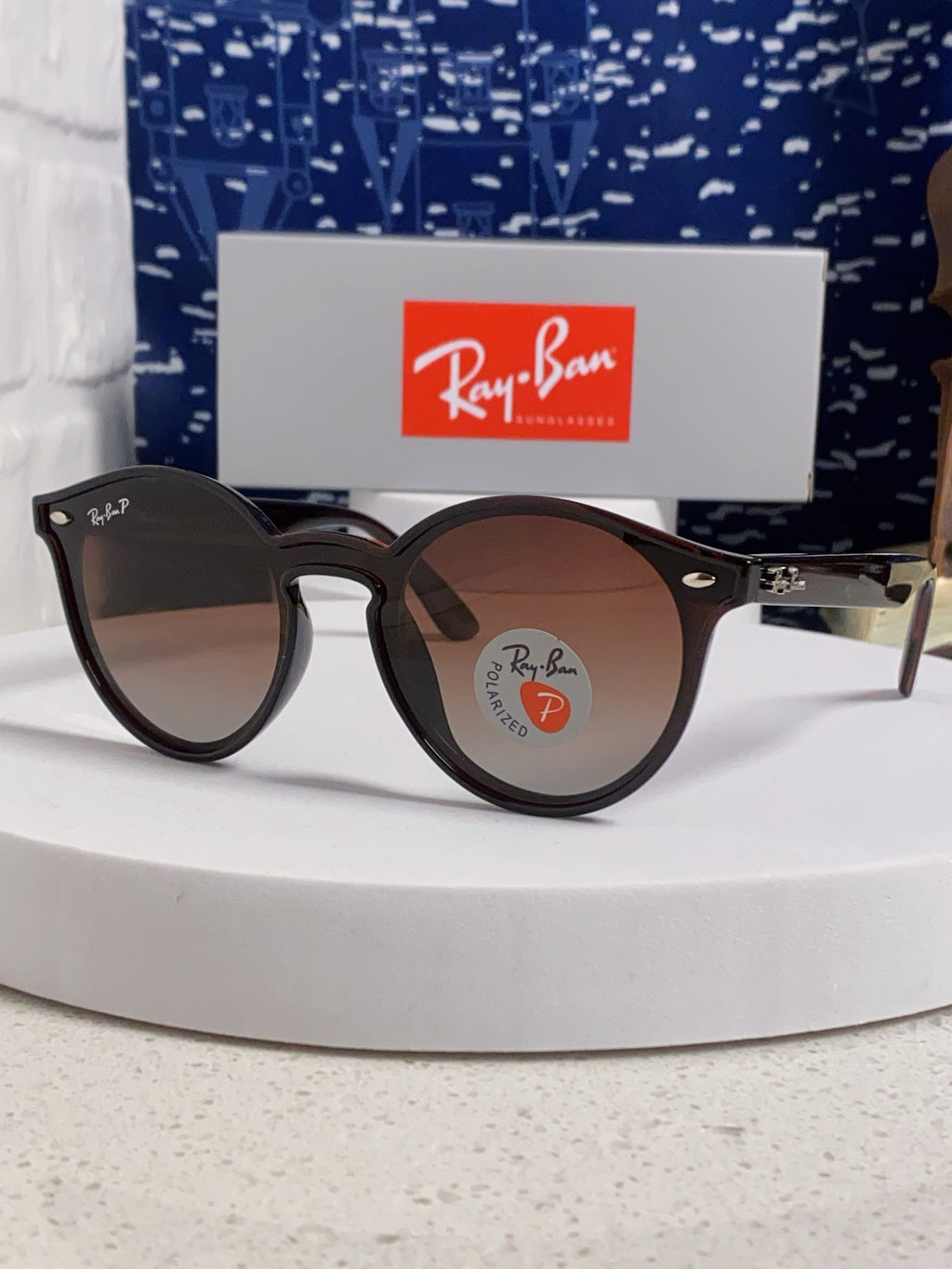 Ray-Ban RB4380 Round Red Lens Sunglasses for Women