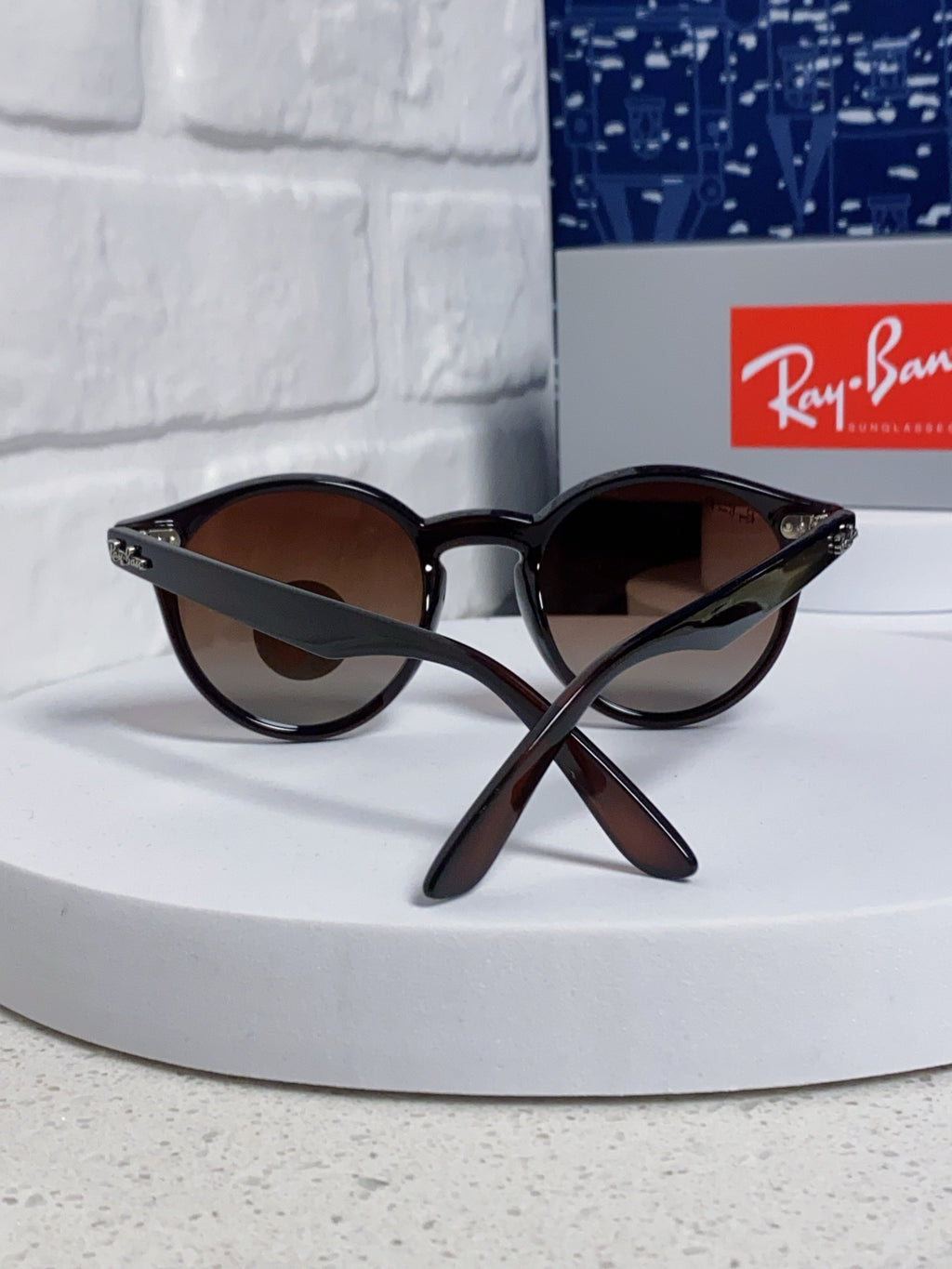 Ray-Ban RB4380 Round Red Lens Sunglasses for Women - detail image 3