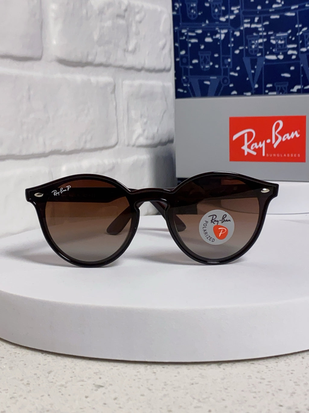 Ray-Ban RB4380 Round Red Lens Sunglasses for Women - detail image 2