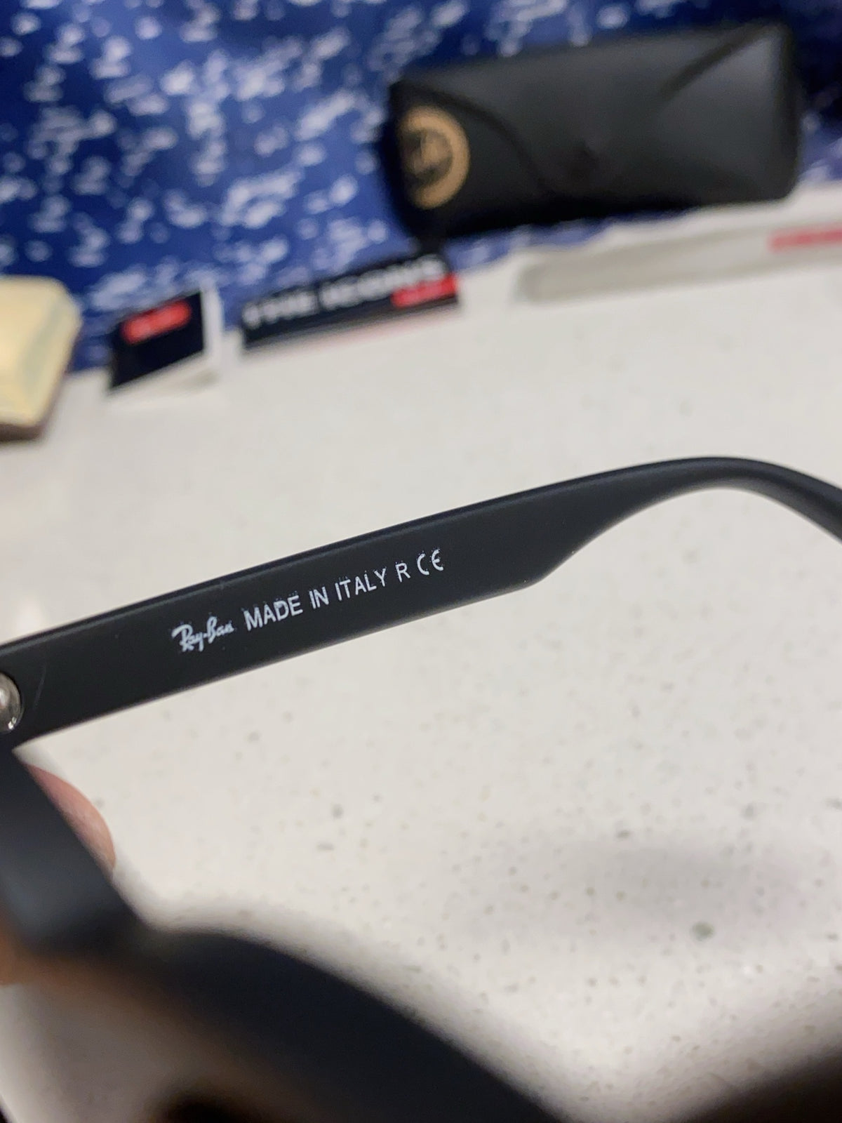 Ray-Ban RB4380 Round Blue Lens Sunglasses for Women - detail image 9