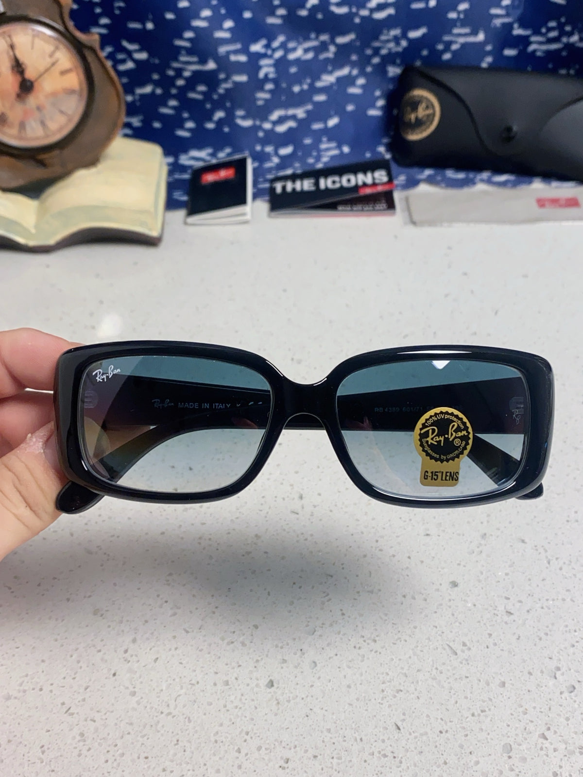 Ray-Ban Acetate Fashion Blue Lens Sunglasses for Men - detail image 3