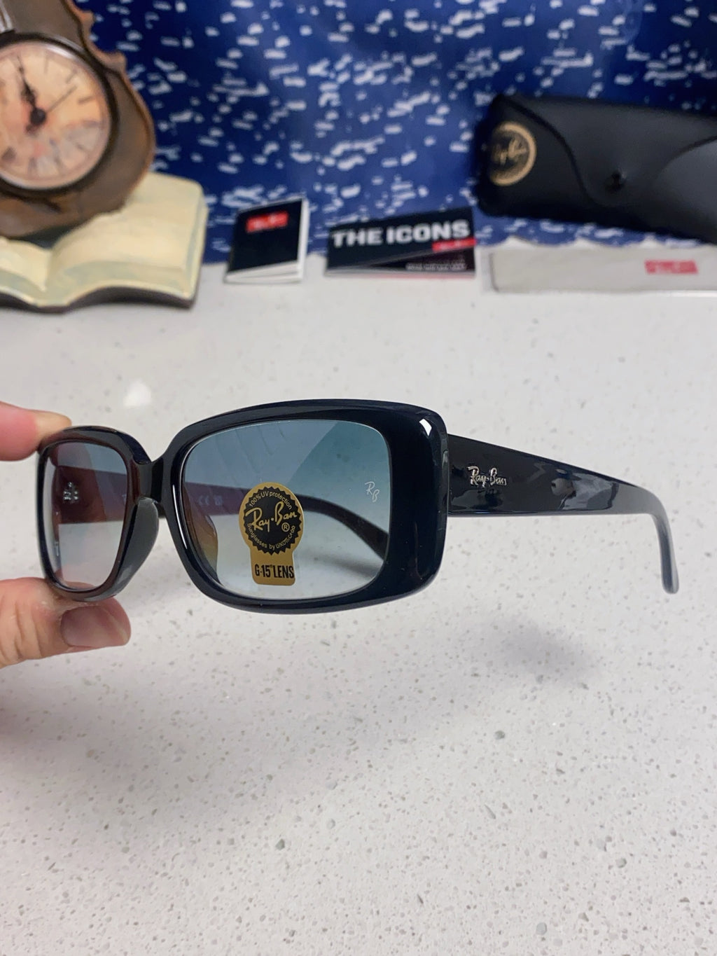 Ray-Ban Acetate Fashion Blue Lens Sunglasses for Men - detail image 5
