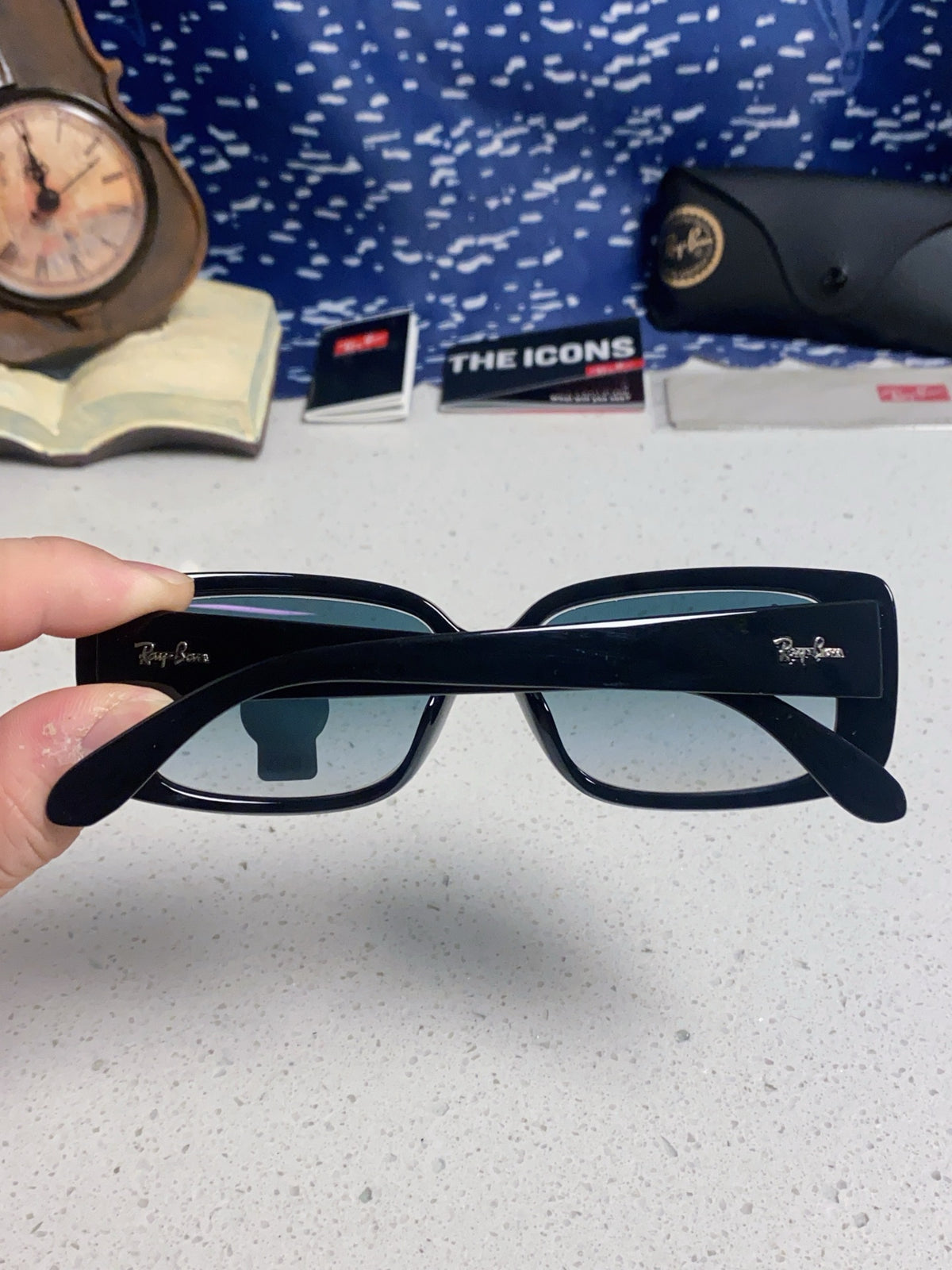 Ray-Ban Acetate Fashion Blue Lens Sunglasses for Men - detail image 4