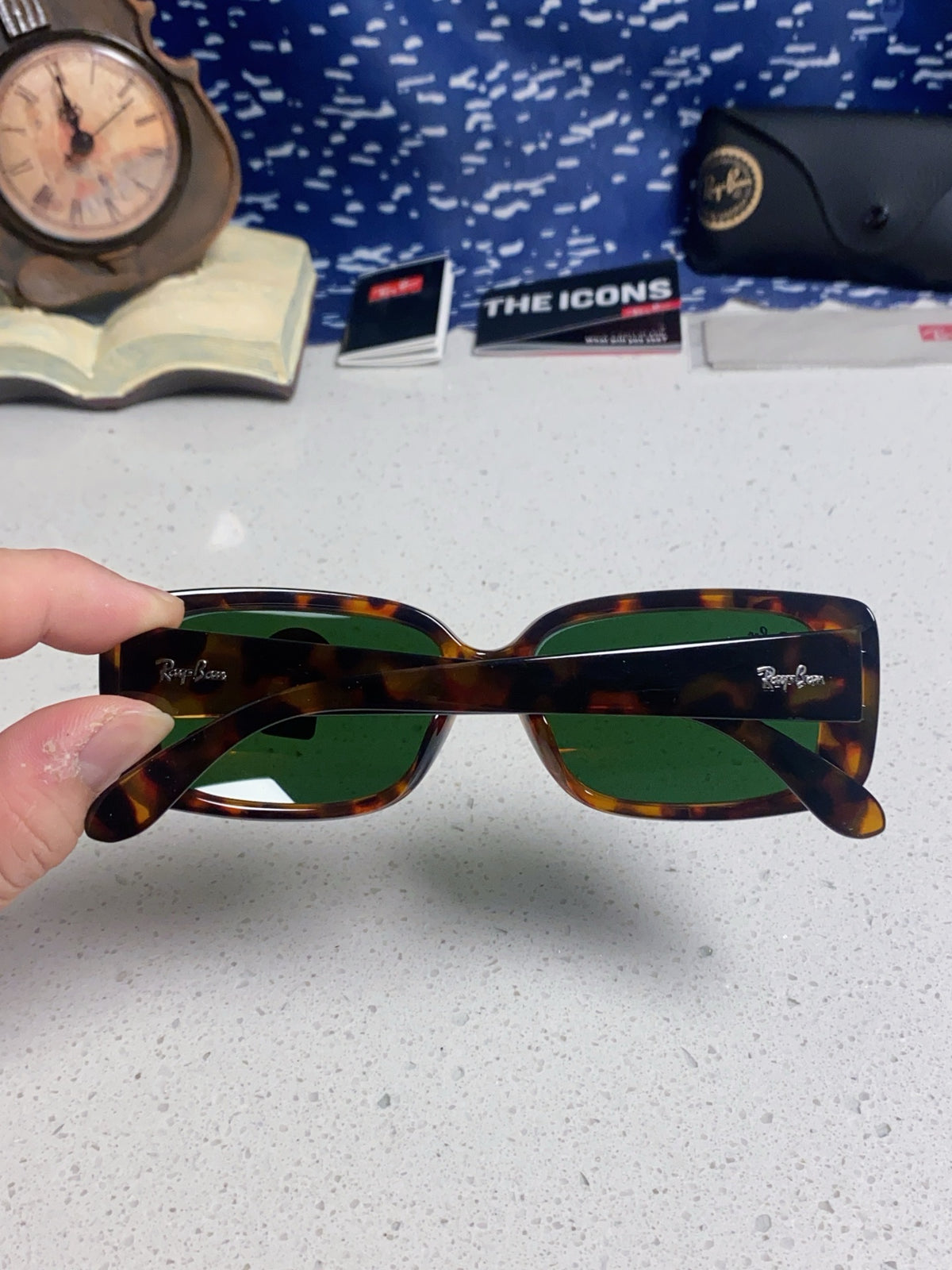 Ray-Ban Acetate Fashion Green Lens Sunglasses for Men - detail image 5