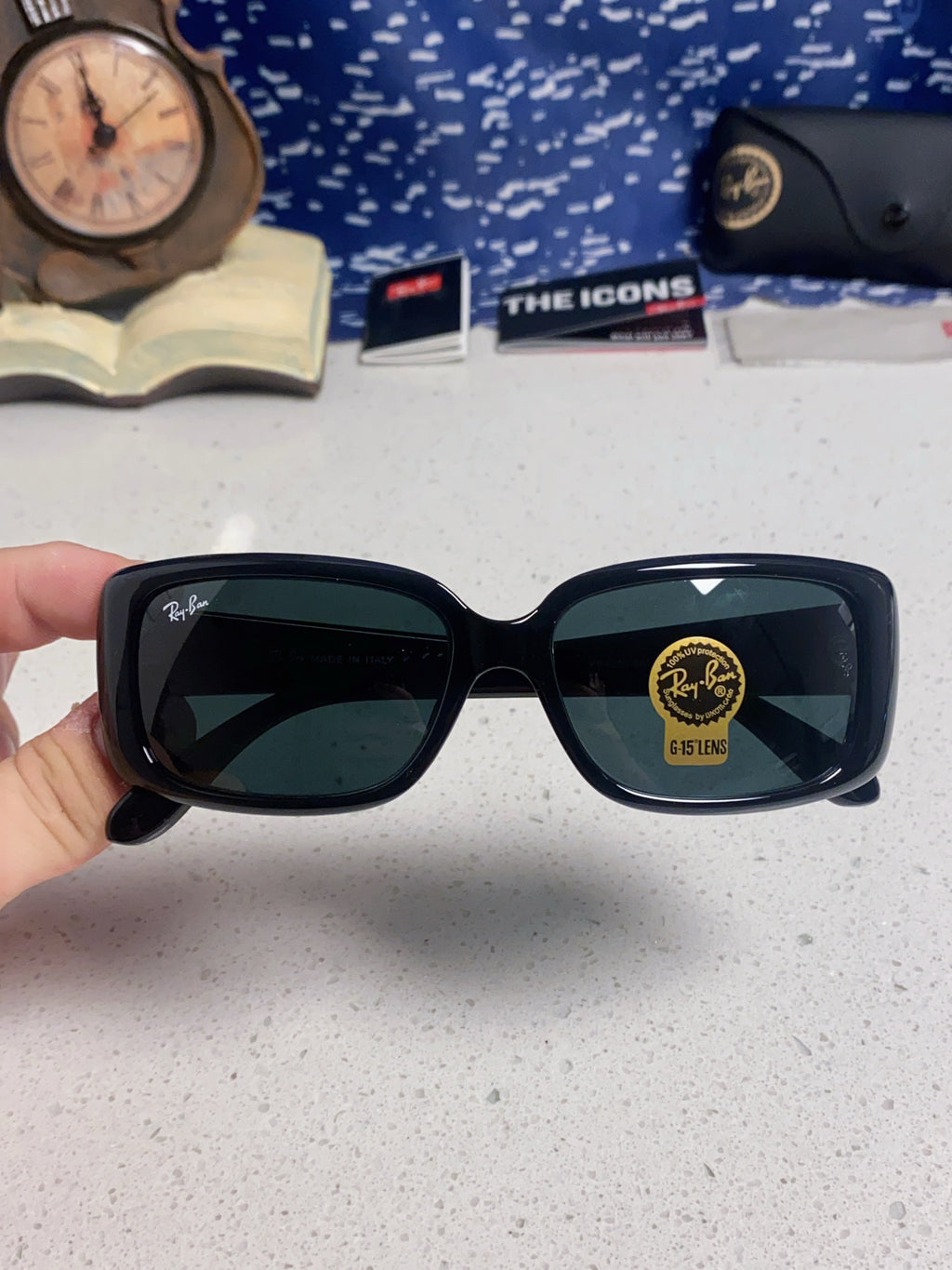Ray-Ban Acetate Fashion Black Lens Sunglasses for Men - 466458 - detail image 3