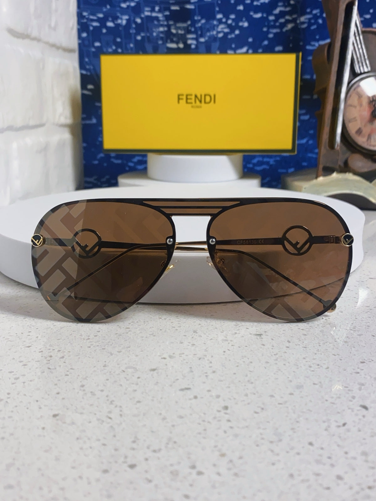 Fendi Aviator Brown Lens Sunglasses for Men & Women - 416300 - detail image 8