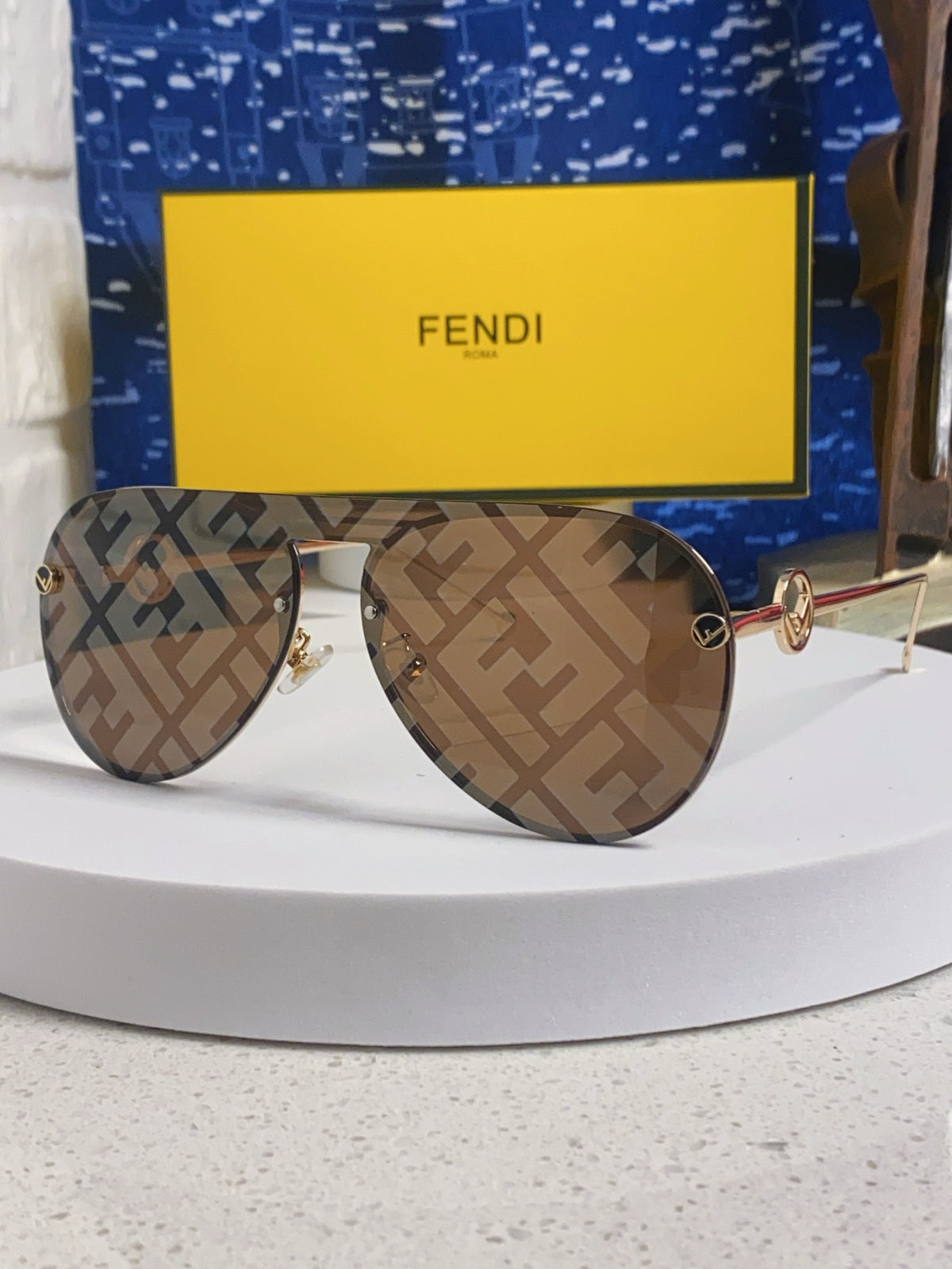Fendi Aviator Brown Lens Sunglasses for Men & Women - 416300