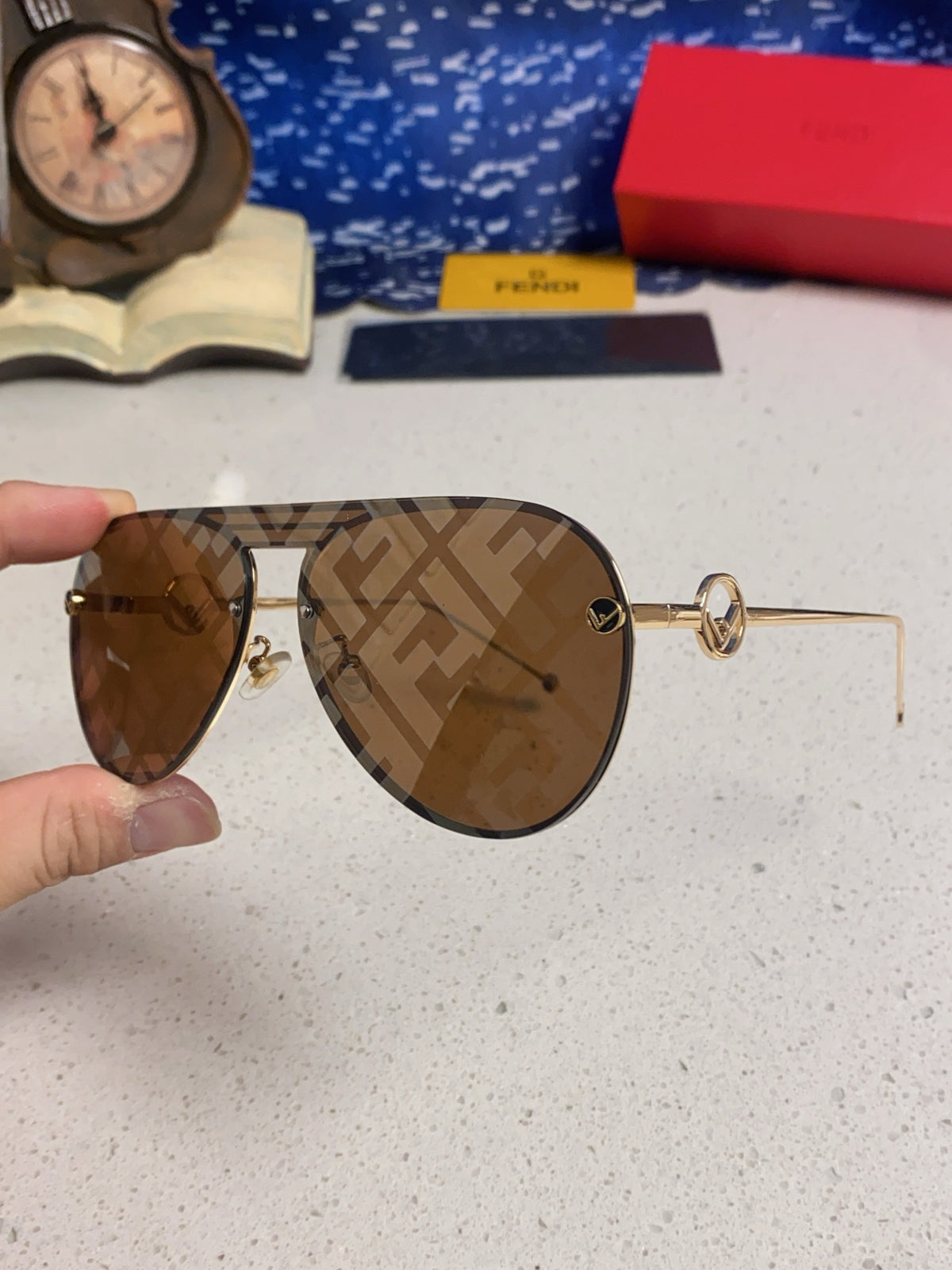 Fendi Aviator Brown Lens Sunglasses for Men & Women - 416300 - detail image 6