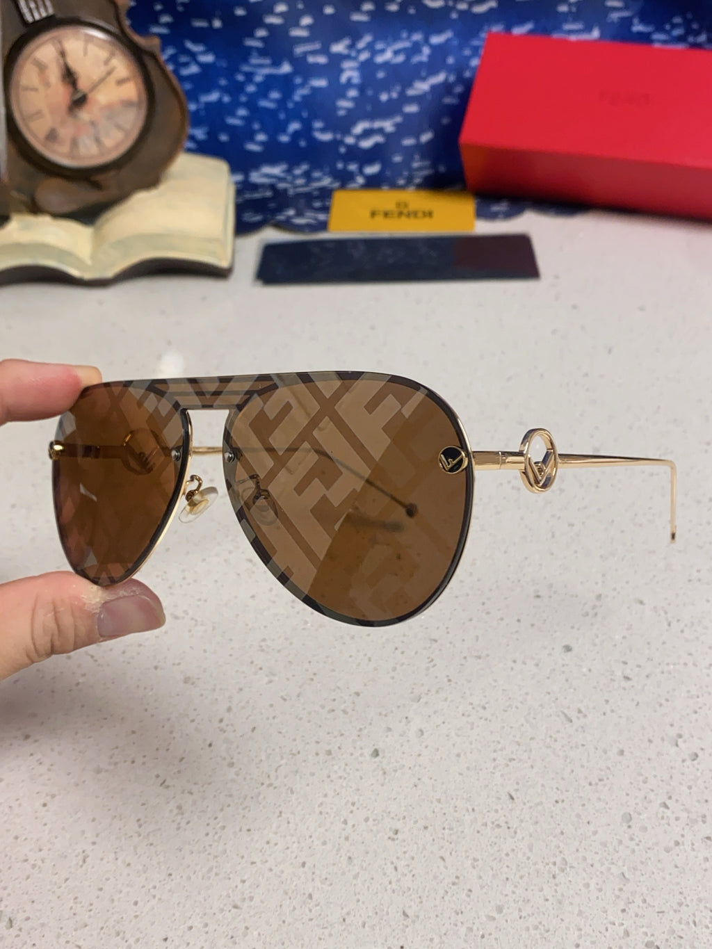 Fendi Aviator Brown Lens Sunglasses for Men & Women - 867230 - detail image 6