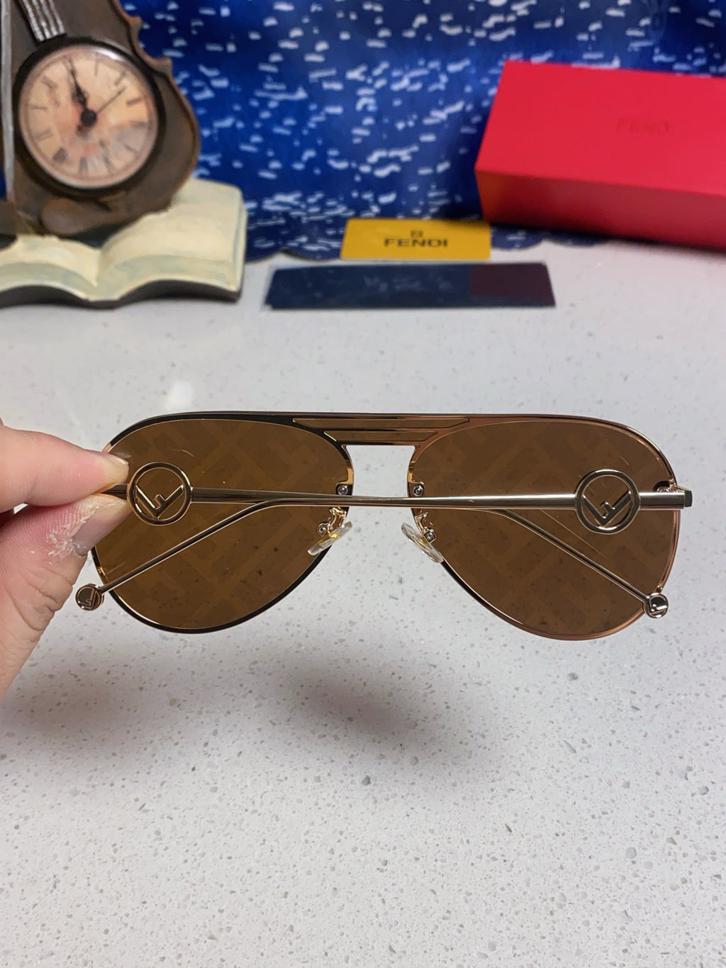 Fendi Aviator Brown Lens Sunglasses for Men & Women - detail image 5