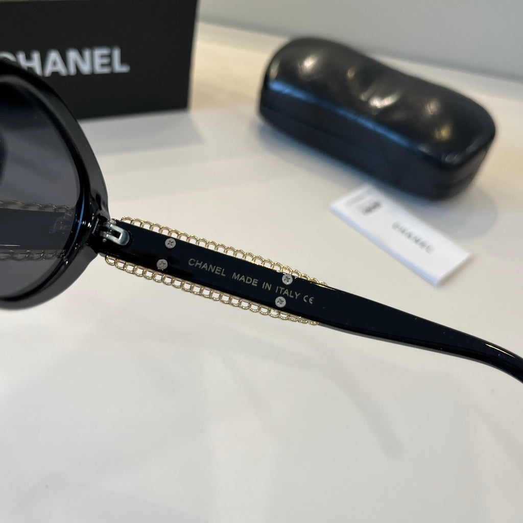 Chanel Oversized Silver Lens Sunglasses for Men & Women - 415352 - detail image 9