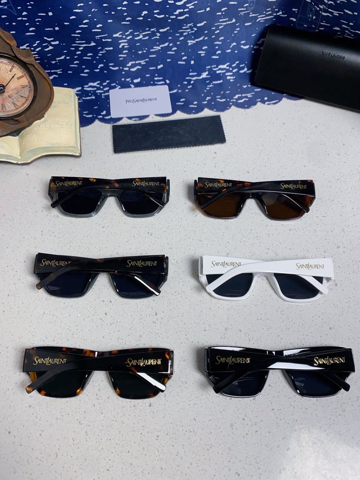 Saint Laurent SL740 Square Gray Lens Sunglasses for Women - detail image 12