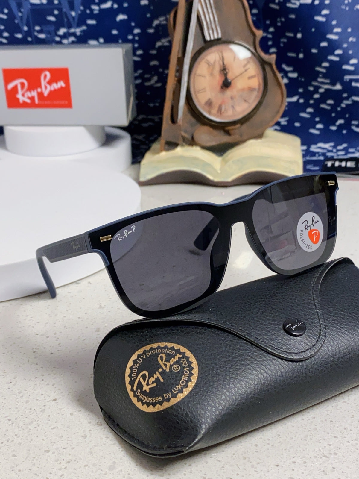 Ray-Ban RB69016 Square Silver Lens Sunglasses for Men & Women - detail image 9